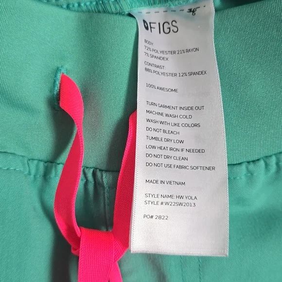 Figs Aqua Technical Collection Jacket and Pants Size XS - Picture 12 of 12